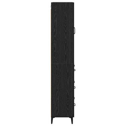Skåp Svart Ek 69,5 x 34 x 180 cm
