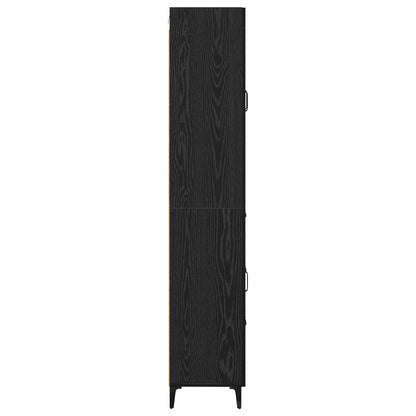 Skåp Svart Ek 69,5 x 34 x 180 cm
