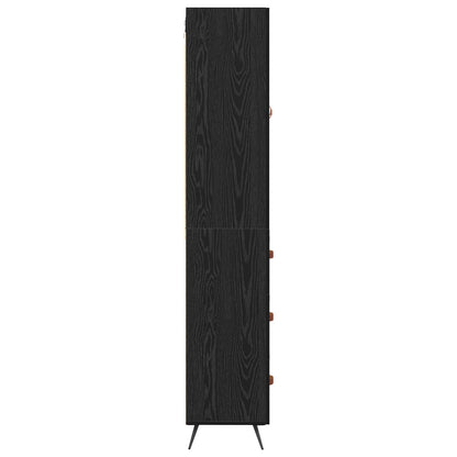 Skåp Svart Ek 69,5 x 34 x 180 cm