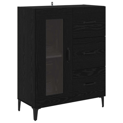 Skåp Svart Ek 69,5 x 34 x 180 cm