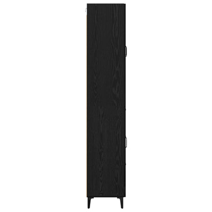 Skåp Svart Ek 69,5 x 34 x 180 cm