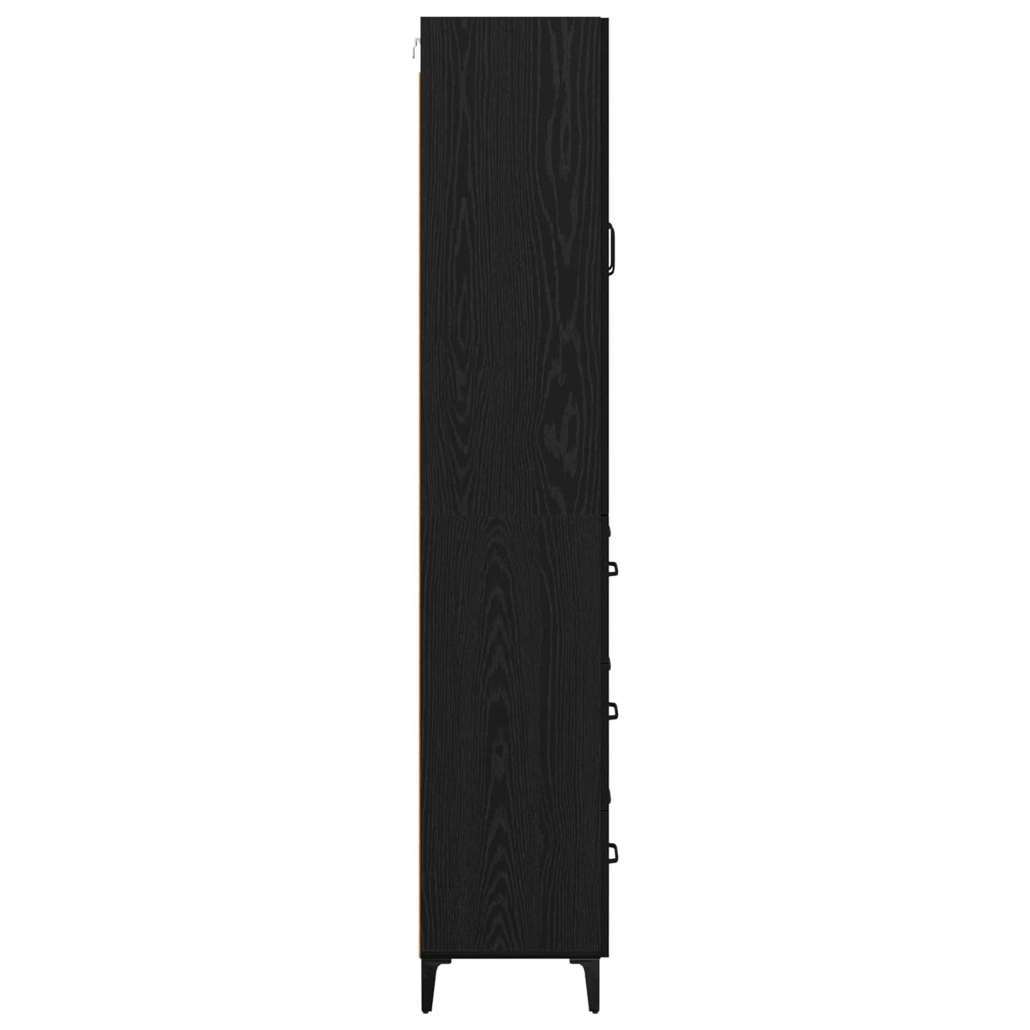 Skåp Svart Ek 69,5 x 34 x 180 cm