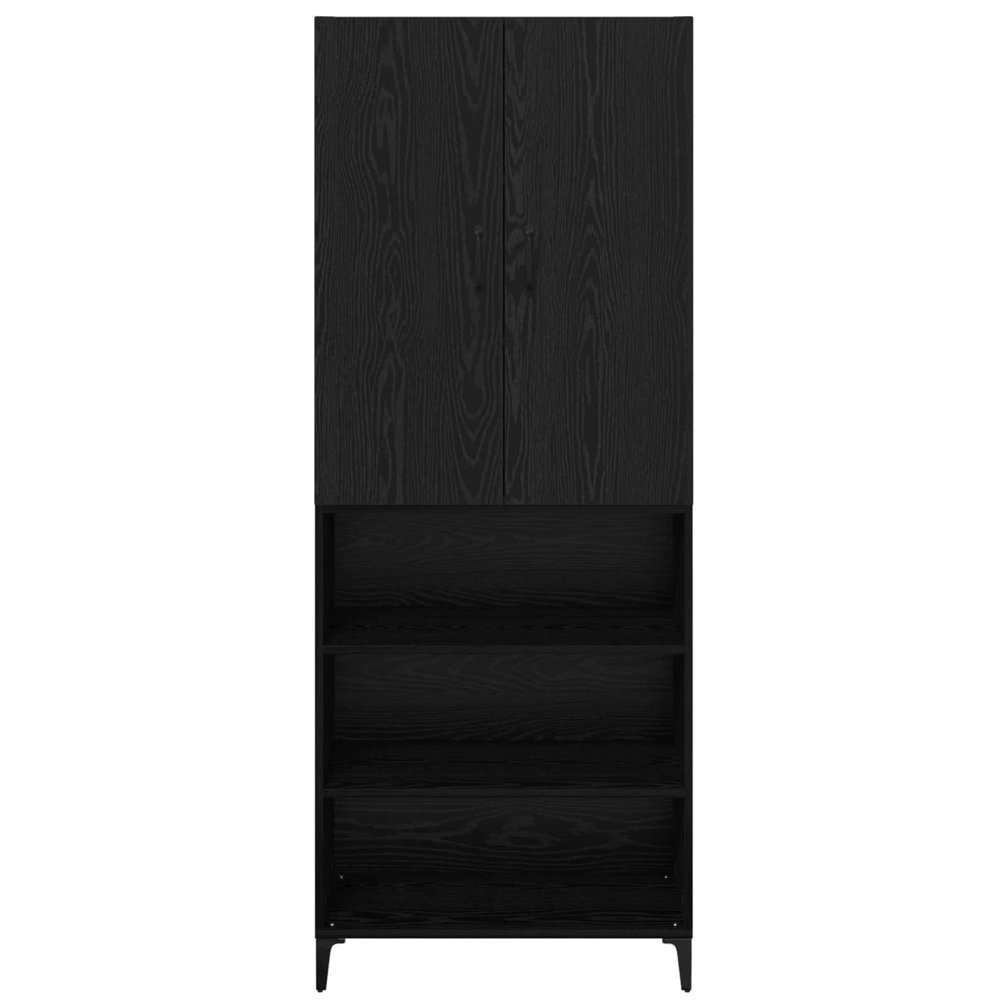 Skåp Svart Ek 69,5 x 34 x 180 cm