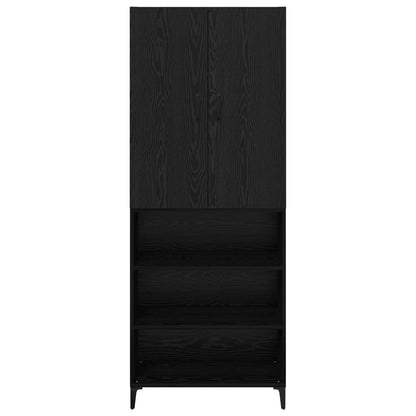 Skåp Svart Ek 69,5 x 34 x 180 cm