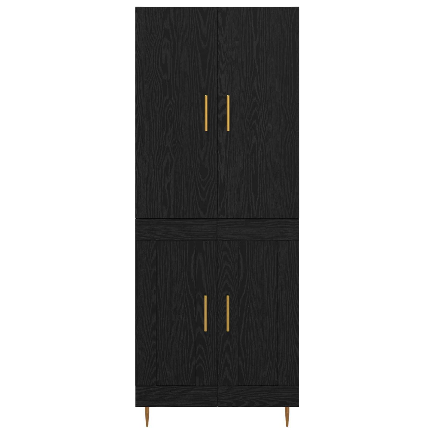 Skåp Väggmonterad Svart Ek 69,5 x 34 x 180 cm Konstruerat trä