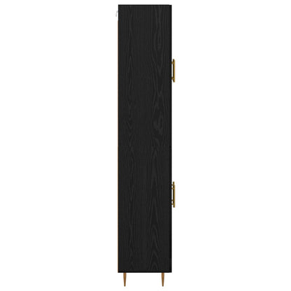 Skåp Väggmonterad Svart Ek 69,5 x 34 x 180 cm Konstruerat trä