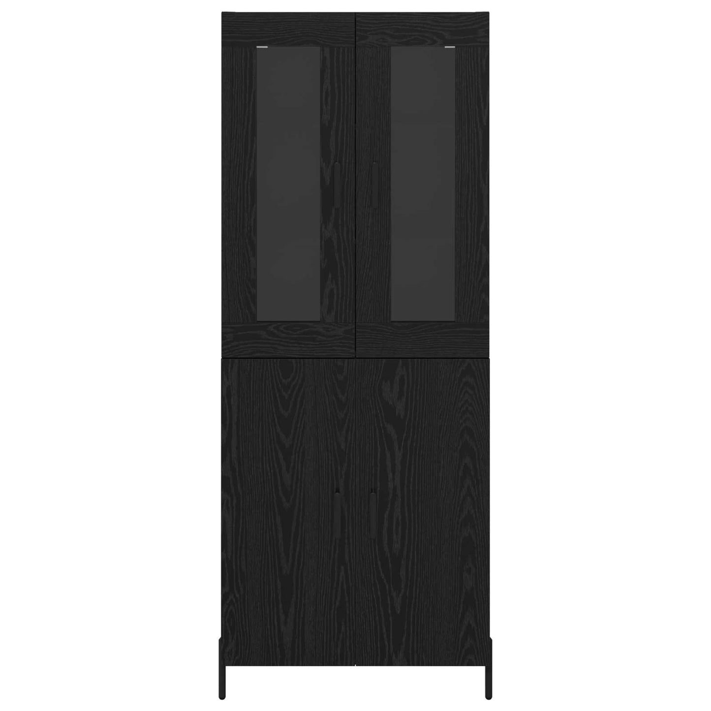 Skåp Svart Ek 69,5 x 34 x 180 cm