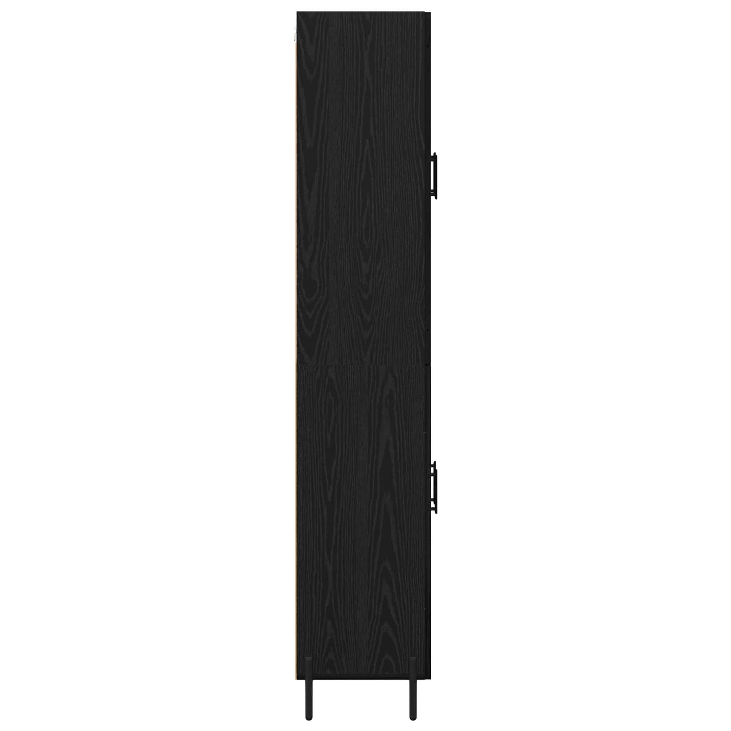 Skåp Svart Ek 69,5 x 34 x 180 cm