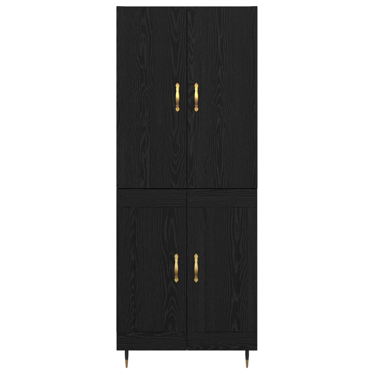 Skåp Svart Ek 69,5 x 34 x 180 cm