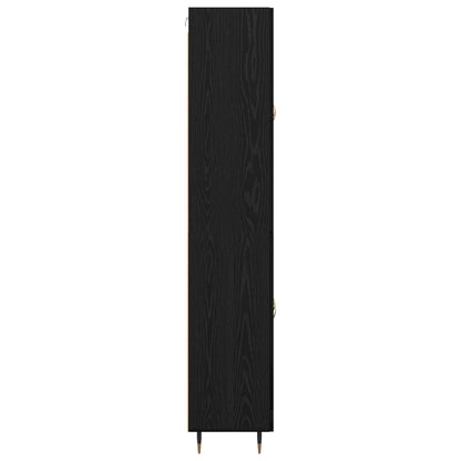 Skåp Svart Ek 69,5 x 34 x 180 cm