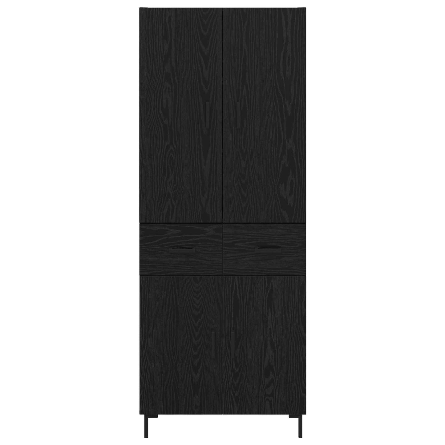 Skåp Svart Ek 69,5 x 34 x 180 cm