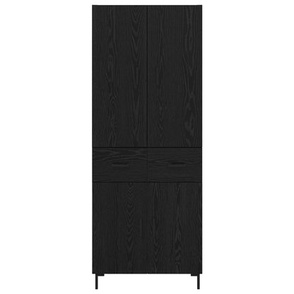 Skåp Svart Ek 69,5 x 34 x 180 cm