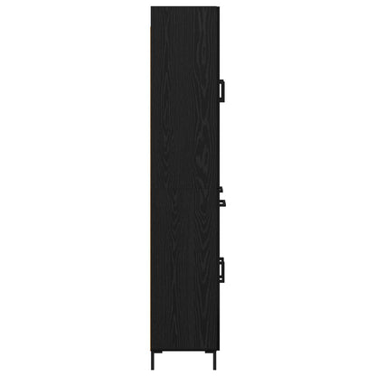 Skåp Svart Ek 69,5 x 34 x 180 cm