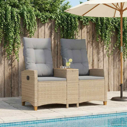Trädgårdssoffa Beige och Ljusgrå 126 x 65 x 112 cm