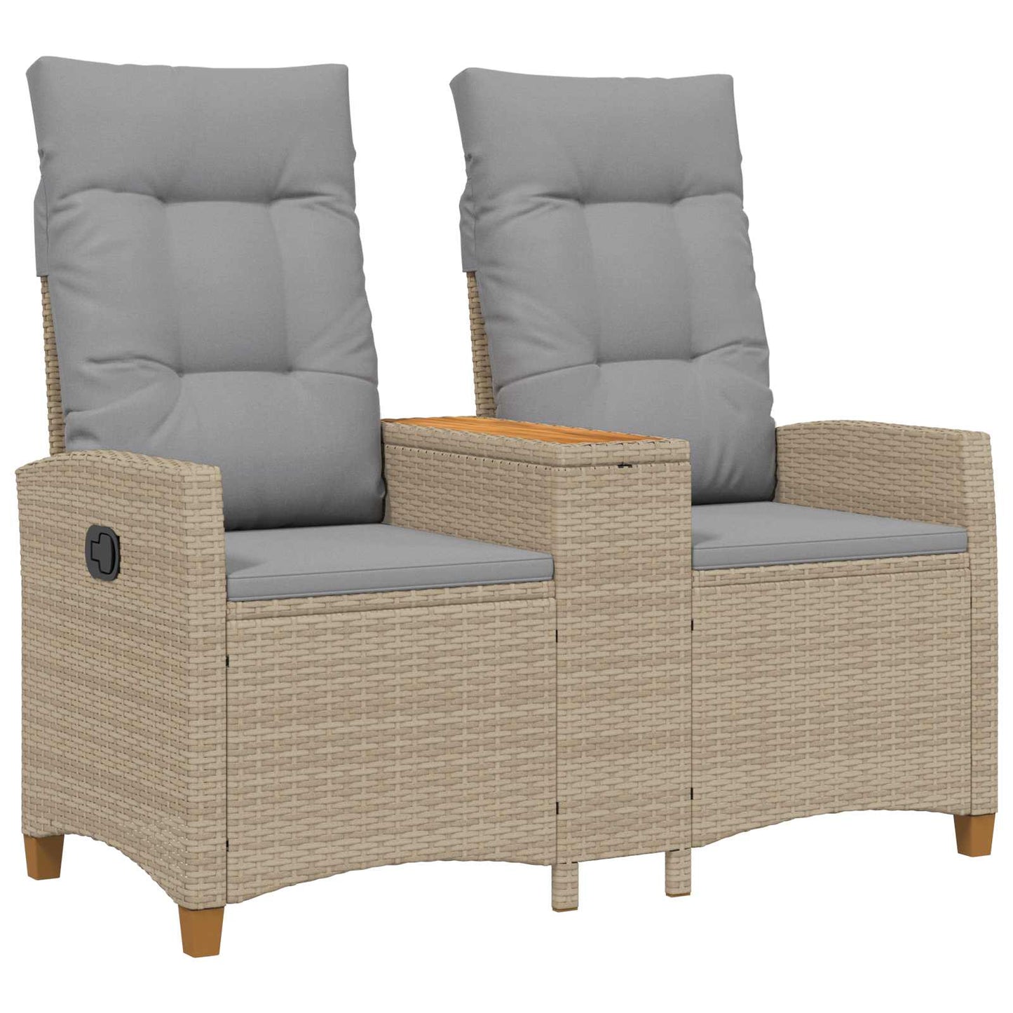Trädgårdssoffa Beige och Ljusgrå 126 x 65 x 112 cm