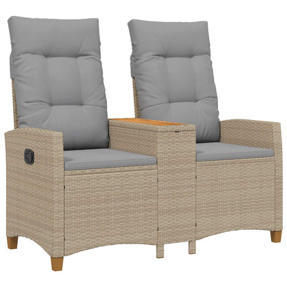 Trädgårdssoffa Beige och Ljusgrå 126 x 65 x 112 cm