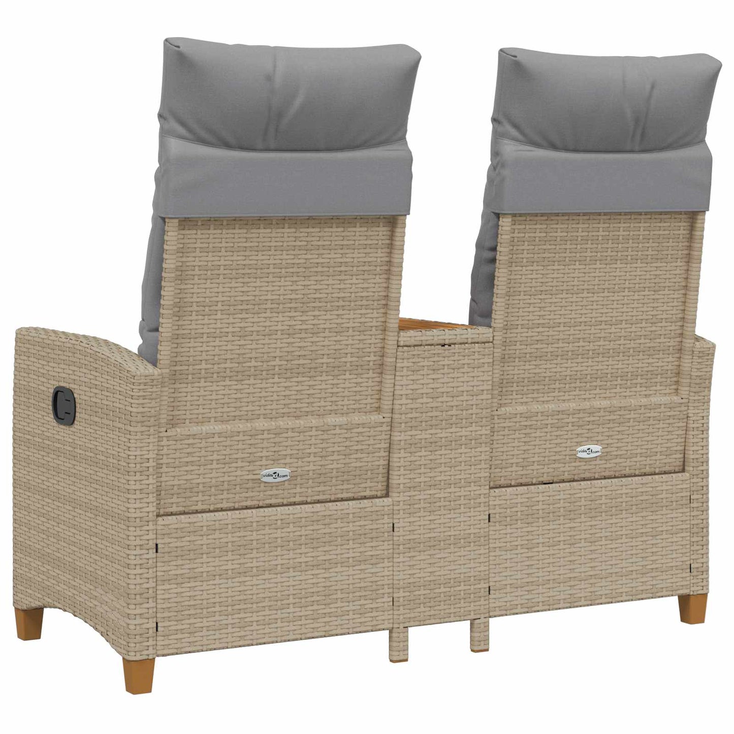 Trädgårdssoffa Beige och Ljusgrå 126 x 65 x 112 cm