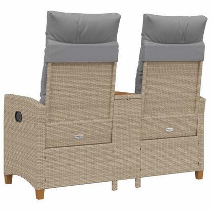 Trädgårdssoffa Beige och Ljusgrå 126 x 65 x 112 cm