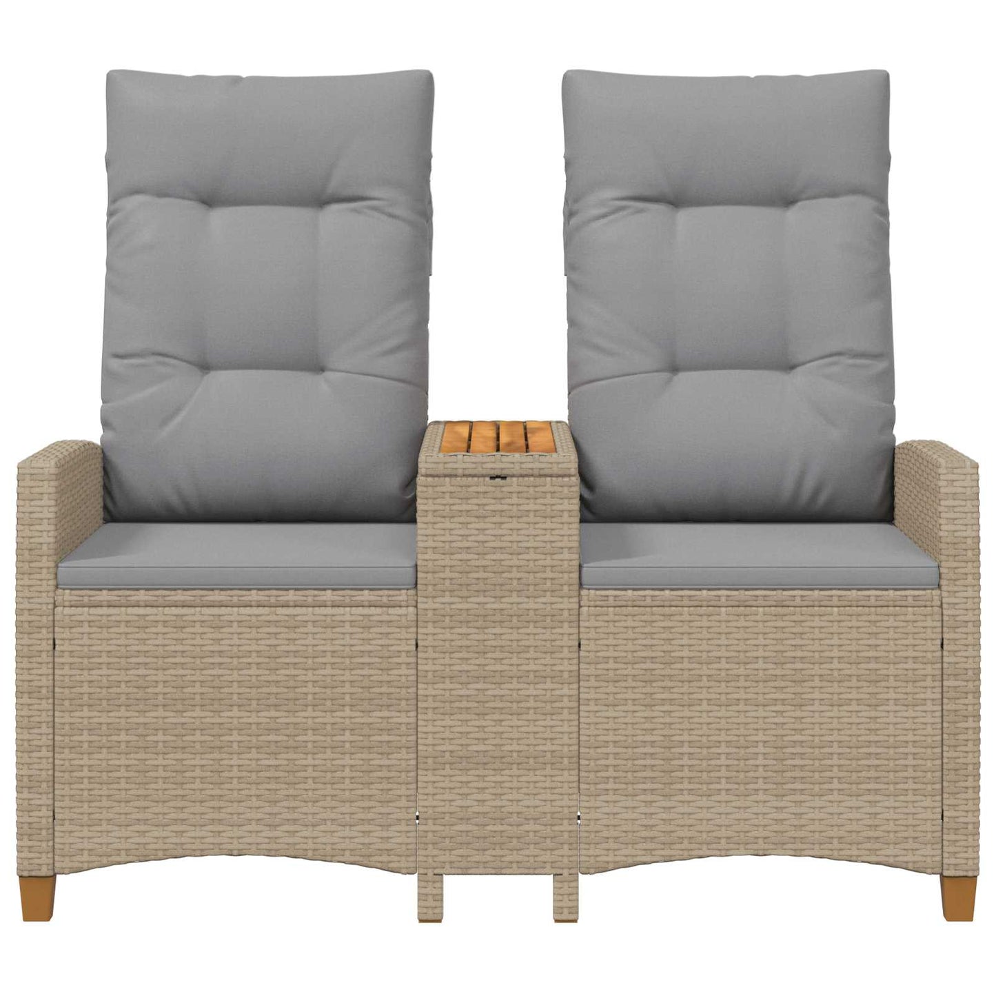 Trädgårdssoffa Beige och Ljusgrå 126 x 65 x 112 cm