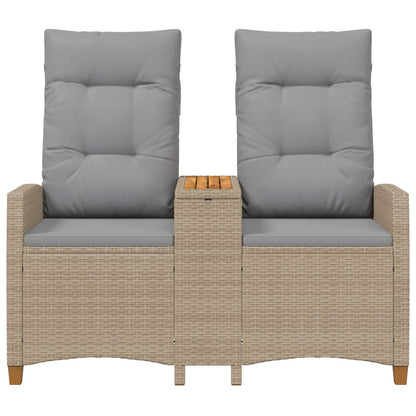 Trädgårdssoffa Beige och Ljusgrå 126 x 65 x 112 cm
