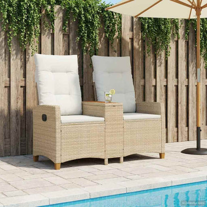 Trädgårdssoffa Beige och krämvit 126 x 65 x 112 cm
