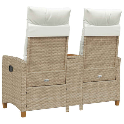 Trädgårdssoffa Beige och krämvit 126 x 65 x 112 cm