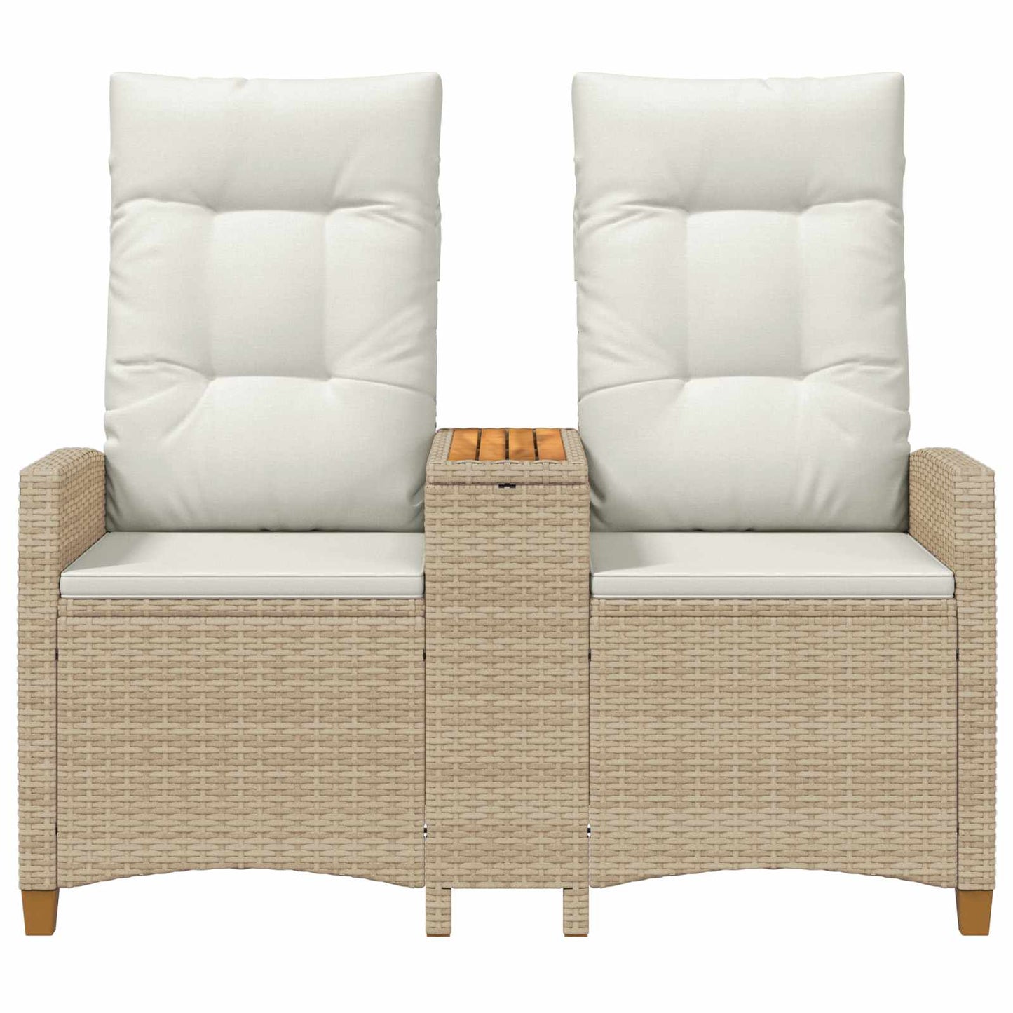 Trädgårdssoffa Beige och krämvit 126 x 65 x 112 cm