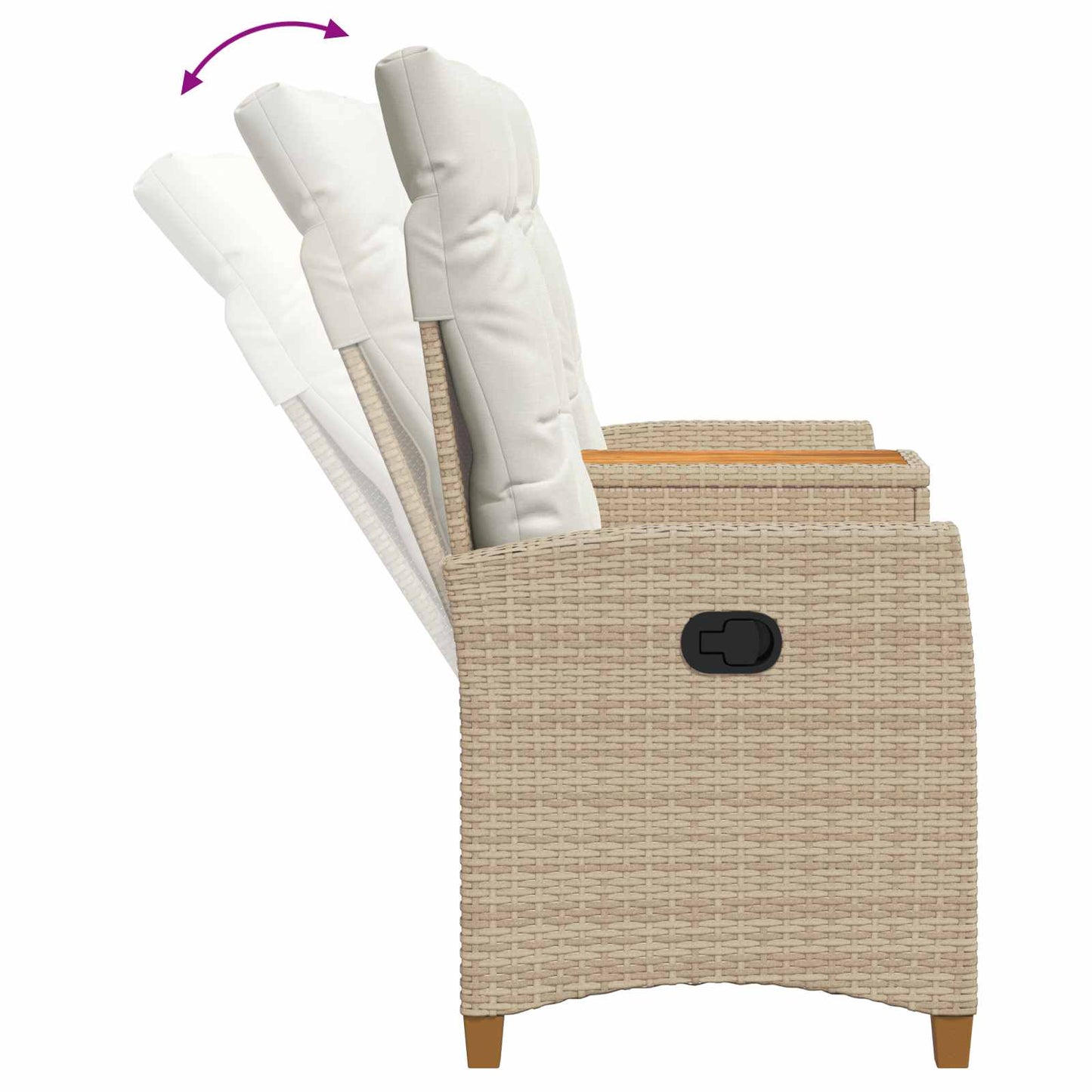 Trädgårdssoffa Beige och krämvit 126 x 65 x 112 cm