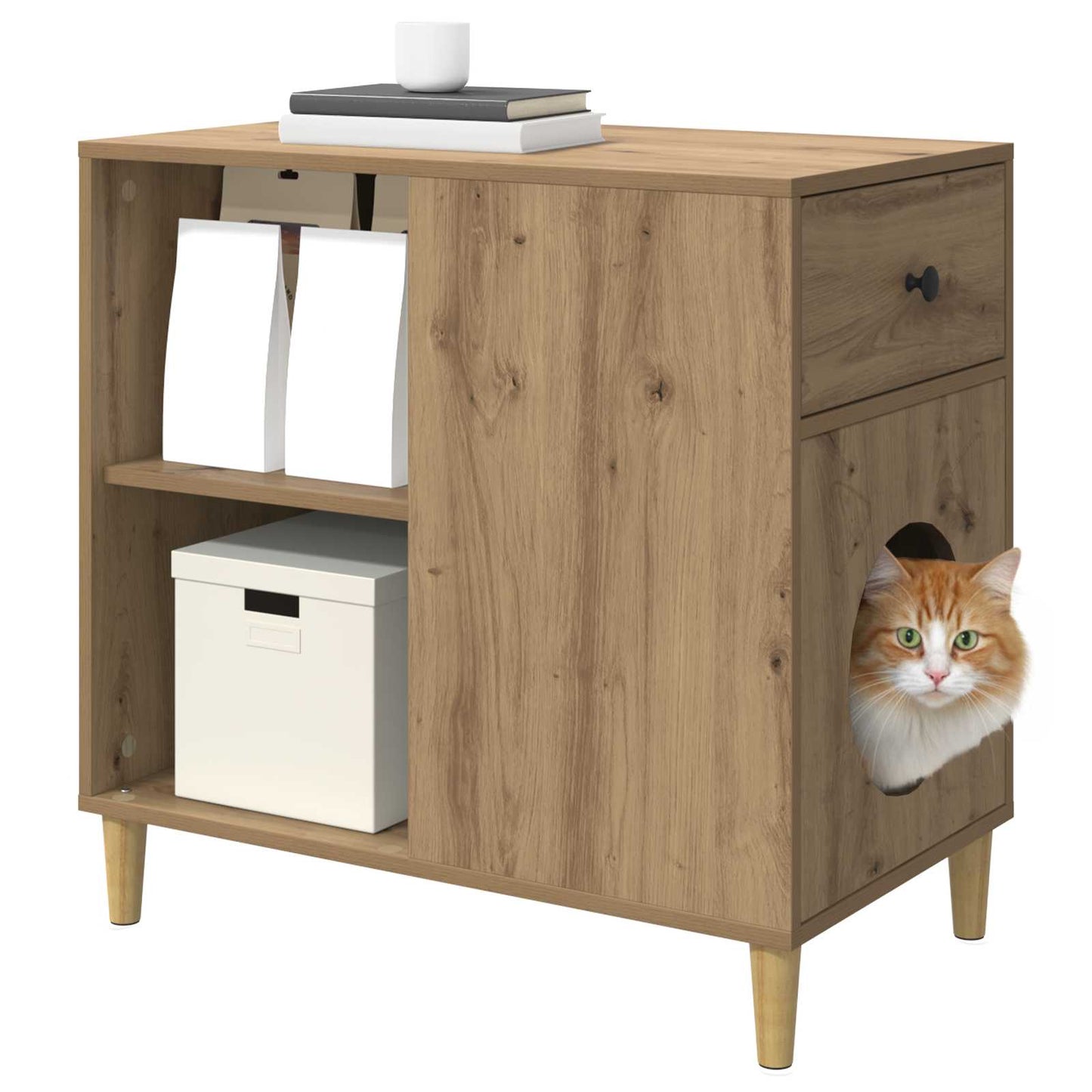 Kattmöbel Katthus Artisan Ek 72 x 42,5 x 70 cm