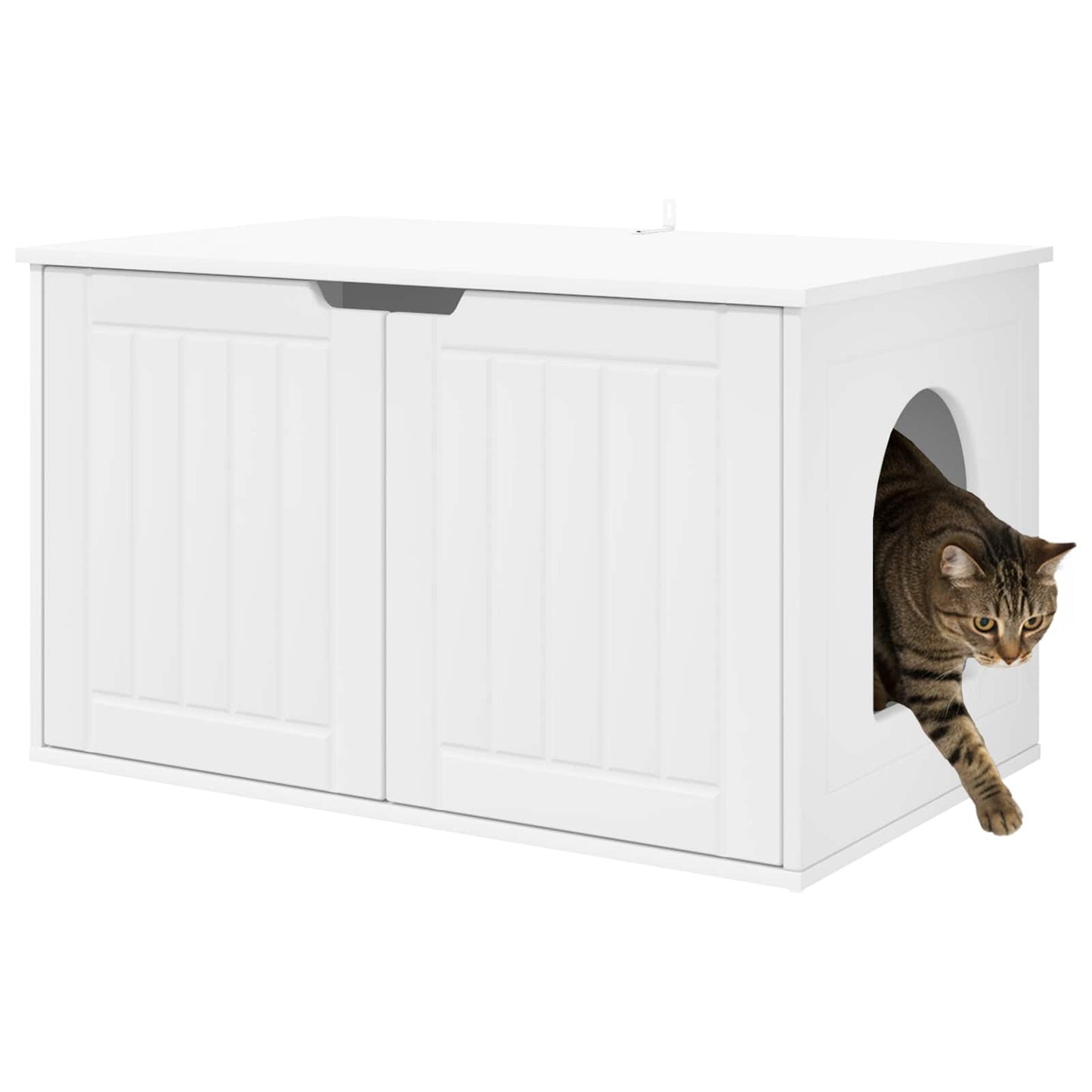 Katt hus Vit 85 x 55 x 50,5 cm Konstruerat trä