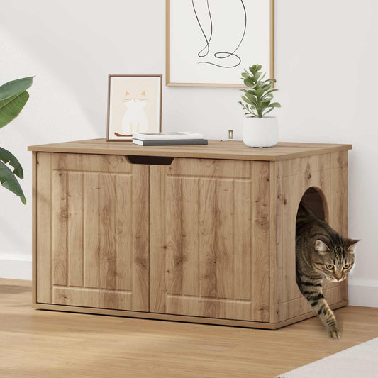 Katt hus Artisan Ek 85 x 55 x 50,5 cm Konstruerat trä