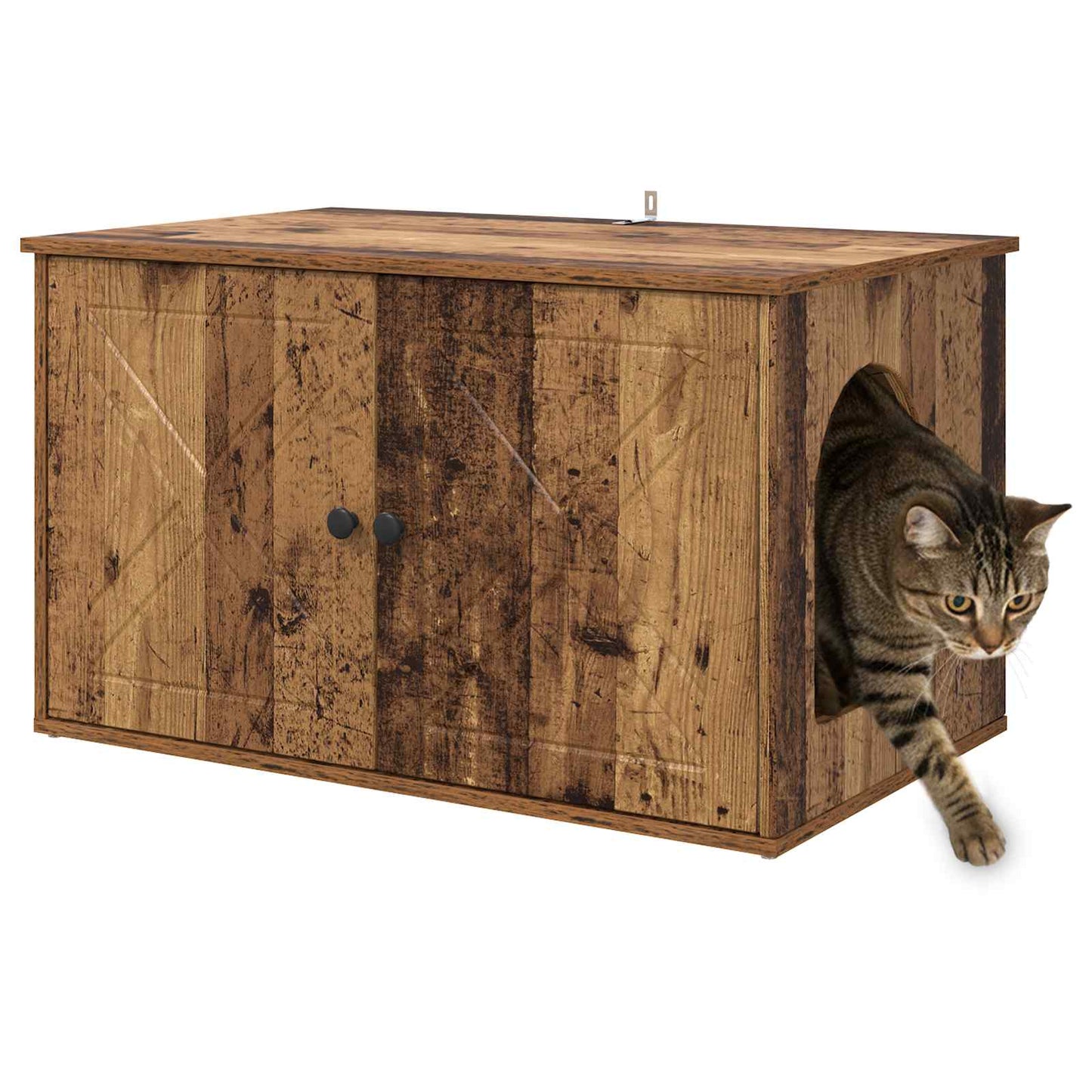 Kattmöbel Katthus Gammalt Trä 85 x 55 x 50 cm