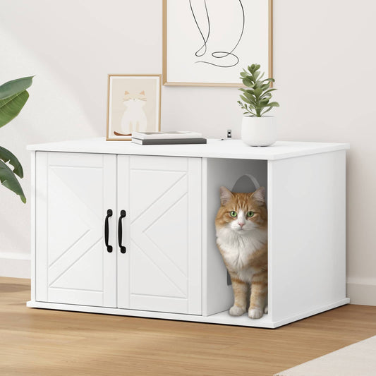 Kattmöbel Katthus Vit 85 x 55 x 50 cm