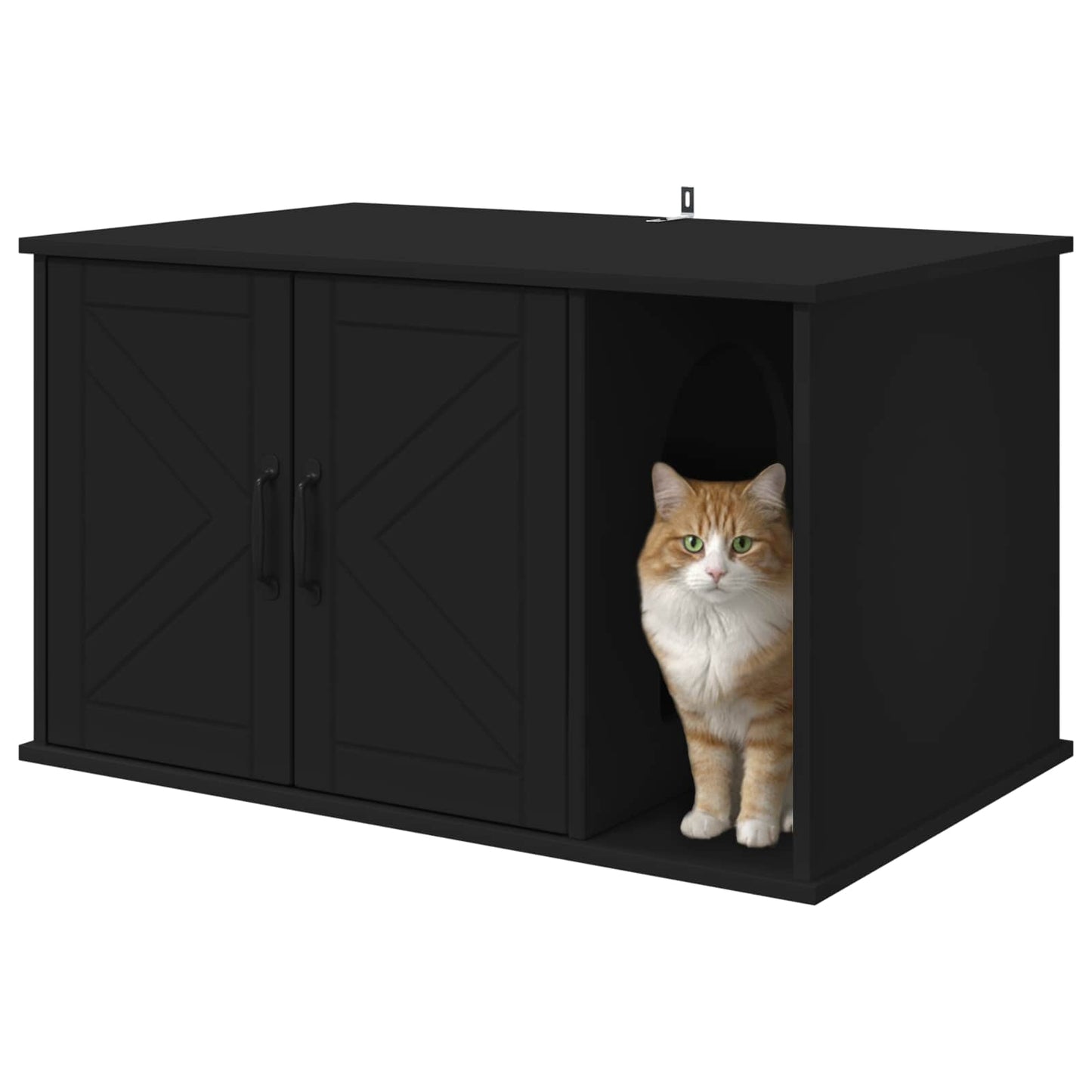Kattmöbel Katthus Svart 85 x 55 x 50 cm