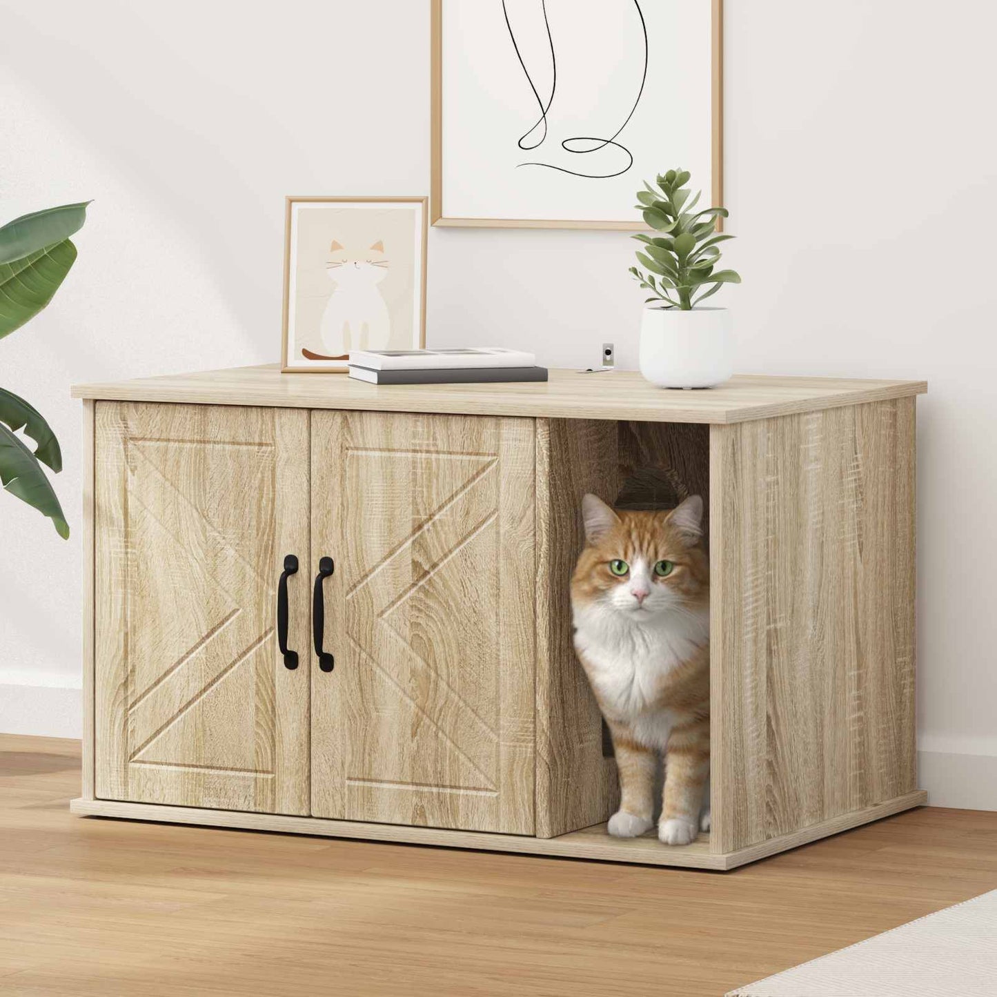 Kattmöbel Katthus Sonoma 85 x 55 x 50 cm