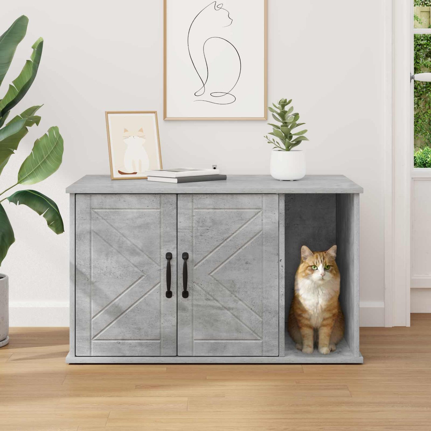 Kattmöbel Katthus Betong 85 x 55 x 50 cm