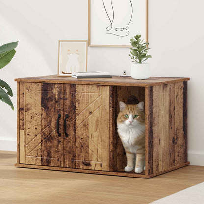 Kattmöbel Katthus Gammalt Trä 85 x 55 x 50 cm