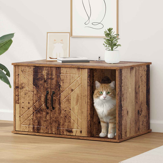 Kattmöbel Katthus Gammalt Trä 85 x 55 x 50 cm