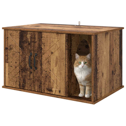 Kattmöbel Katthus Gammalt Trä 85 x 55 x 50 cm