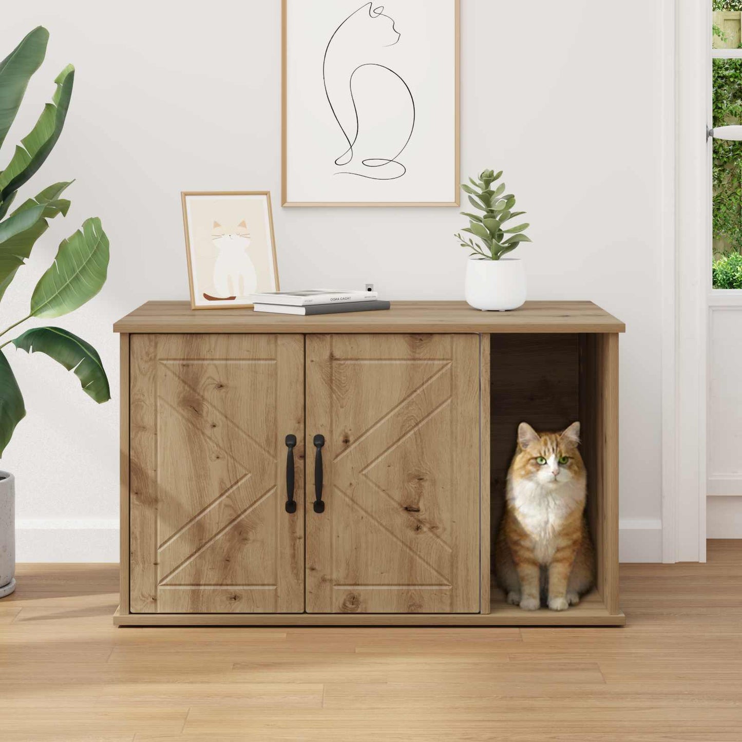 Kattmöbel Katthus Artisan Ek 85 x 55 x 50 cm