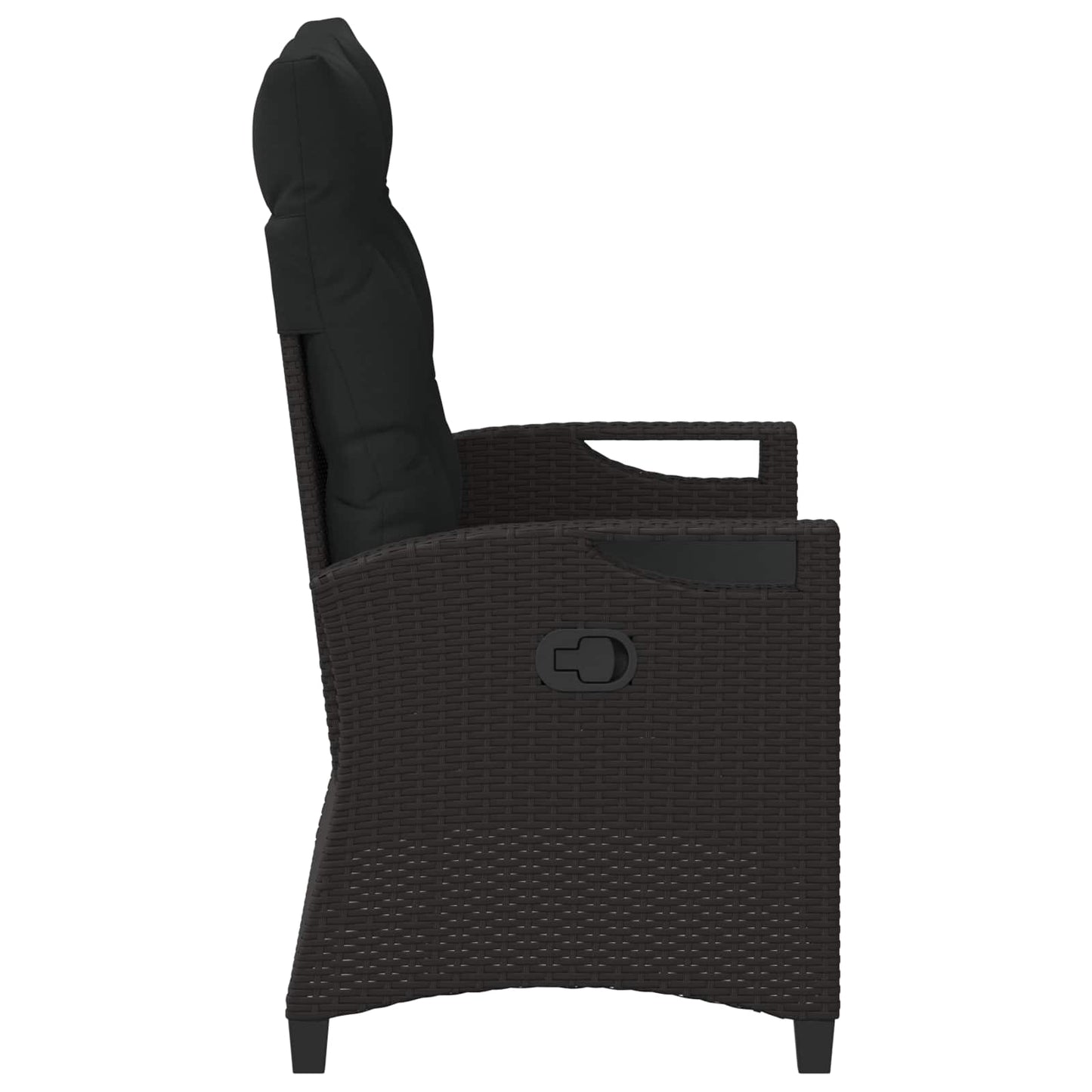Trädgårdssoffa Svart 105 x 60 x 112 cm Stål och Polyester