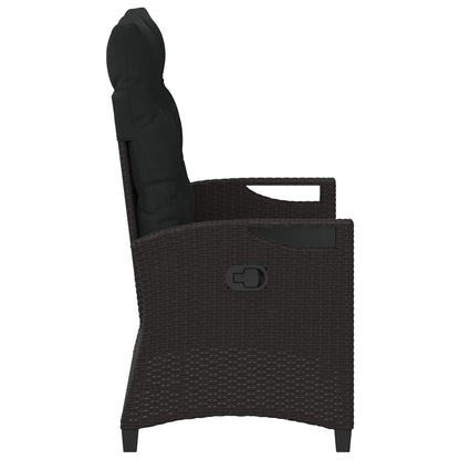 Trädgårdssoffa Svart 105 x 60 x 112 cm Stål och Polyester