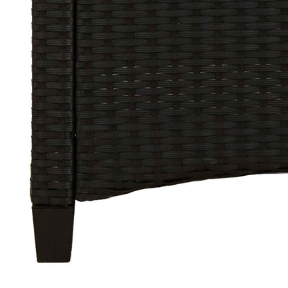 Trädgårdssoffa med kudde Svart och kräm 105 x 60 x 112 cm