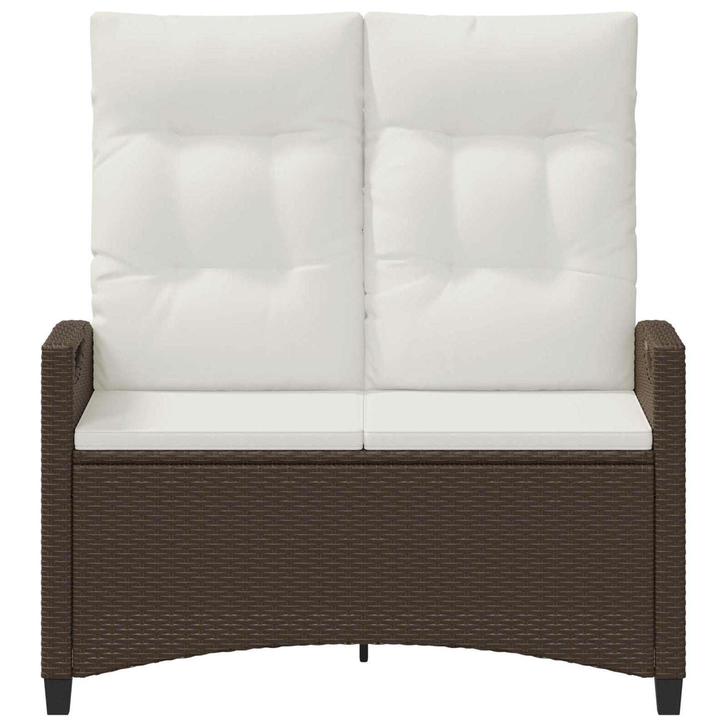 Trädgårdssoffa med kudde Brun och Kräm 105 x 60 x 112 cm