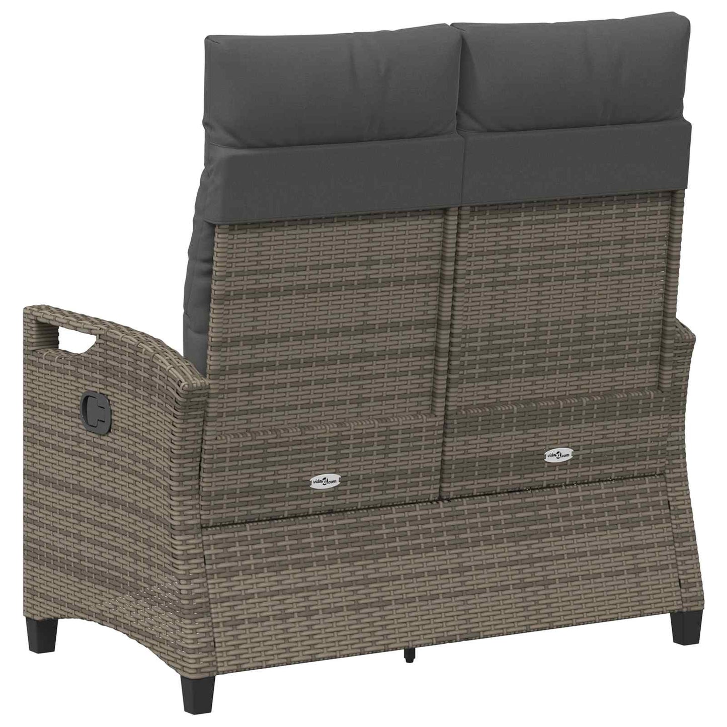 Trädgårdssoffa med kudde Grå och mörkgrå 105 x 60 x 112 cm