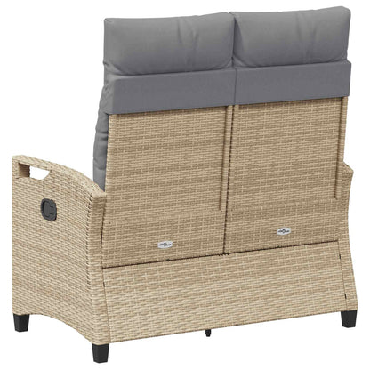Trädgårdssoffa med kudde Beige och Ljusgrå 105 x 60 x 112 cm