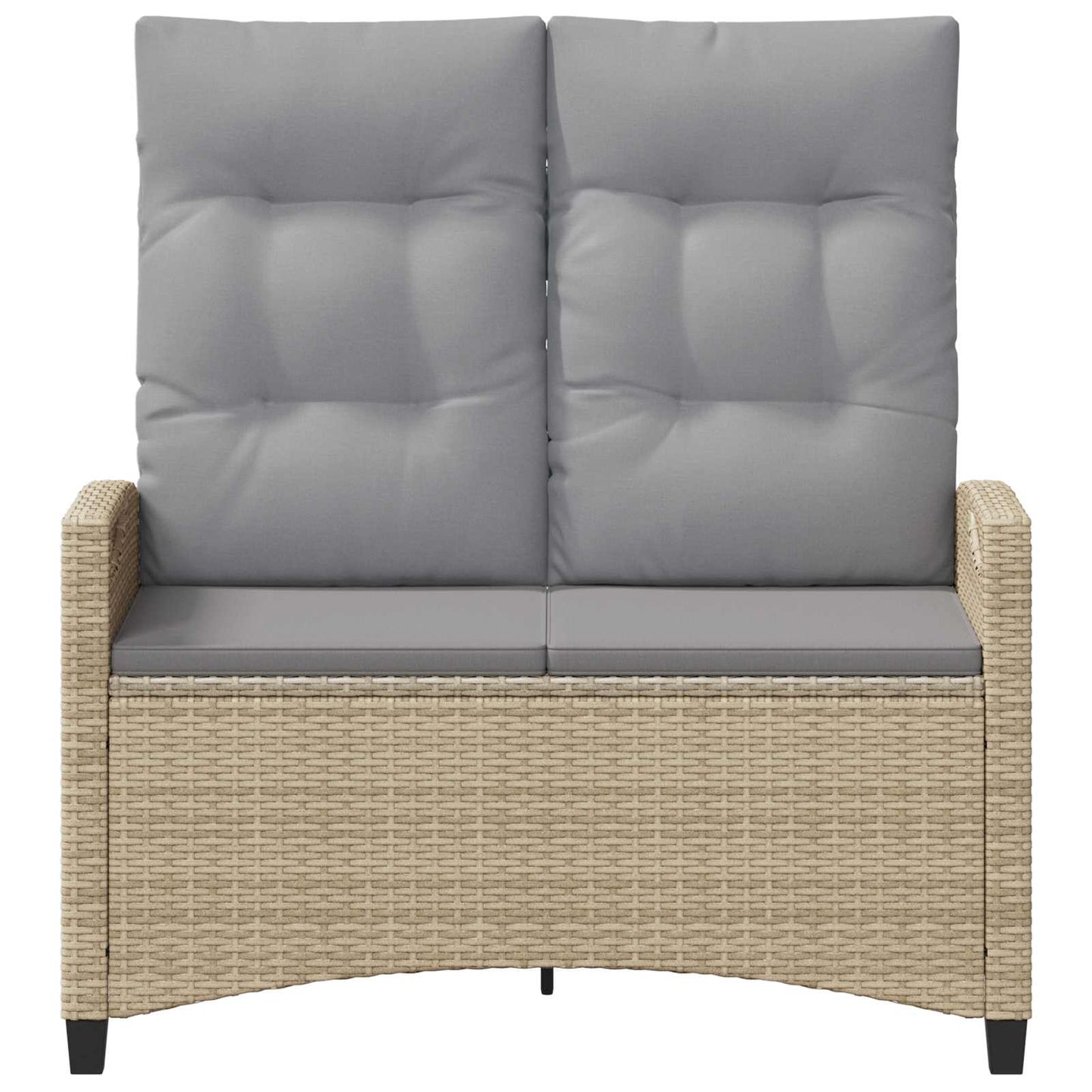 Trädgårdssoffa med kudde Beige och Ljusgrå 105 x 60 x 112 cm