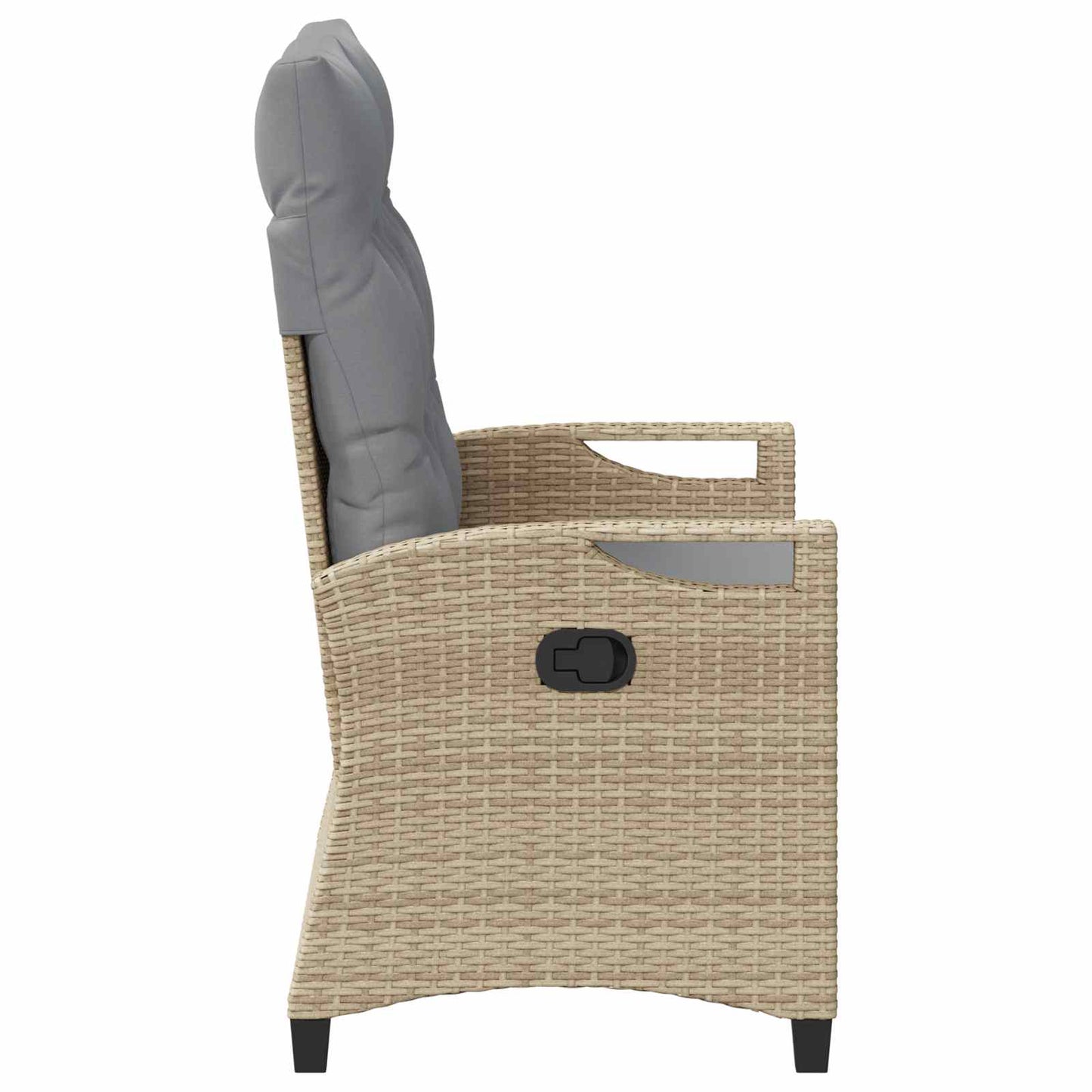 Trädgårdssoffa med kudde Beige och Ljusgrå 105 x 60 x 112 cm