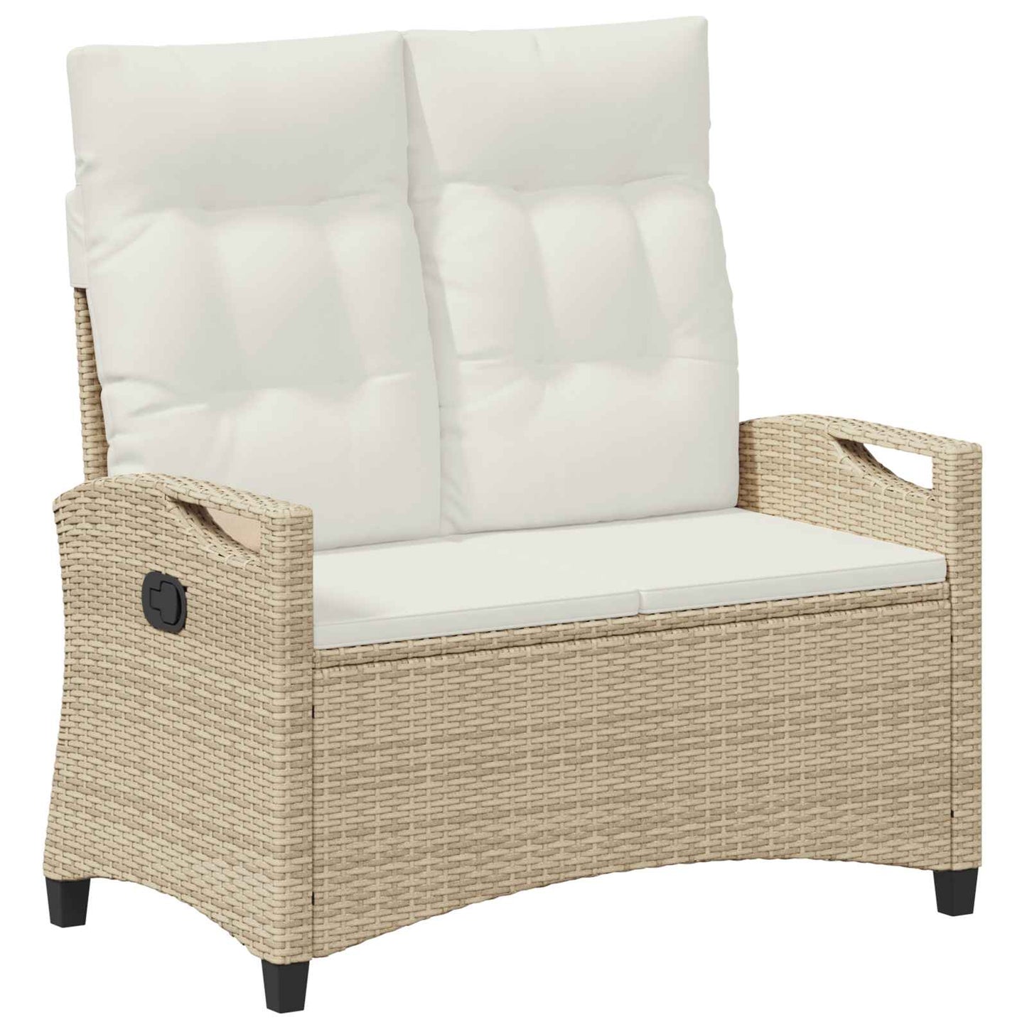Trädgårdssoffa med kudde Beige och gräddfärgad 105 x 60 x 112 cm