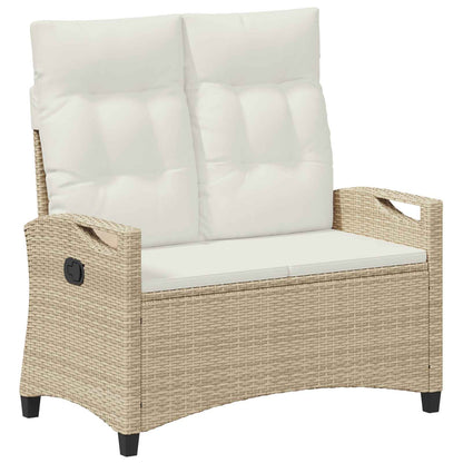Trädgårdssoffa med kudde Beige och gräddfärgad 105 x 60 x 112 cm